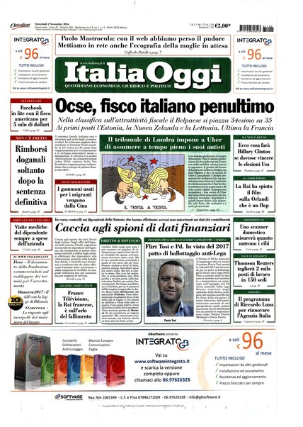 Italia oggi : quotidiano di economia finanza e politica